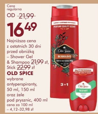 Żel OLD SPICE Shower Gel, szampon, Stick promocja w Super-Pharm