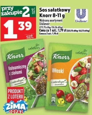 Sos sałatkowy Knorr 8-11 g promocja w TOPAZ