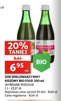 Sok wielowarzywny Bio food promocja w Biedronka