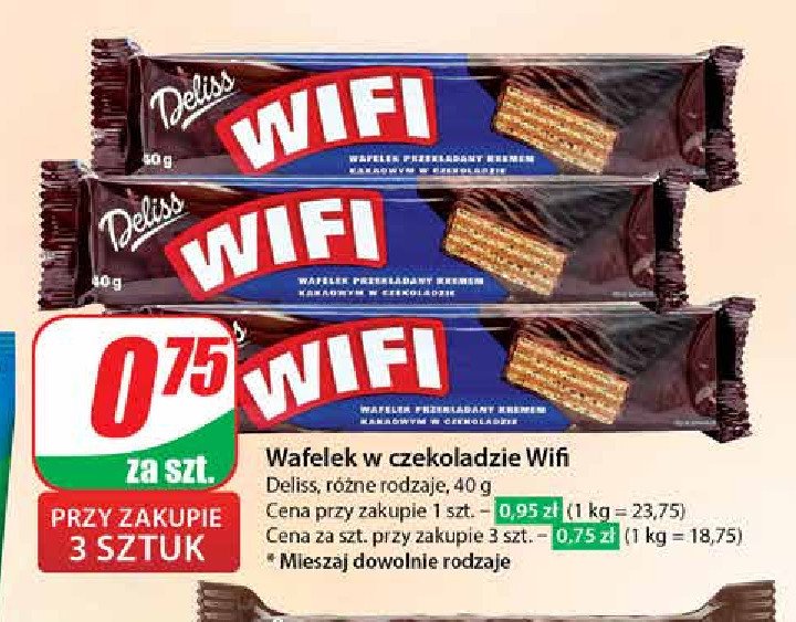 Wafelek kakaowy Deliss wifi promocja