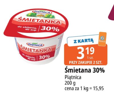 Śmietana 30% Piątnica promocja w Leclerc