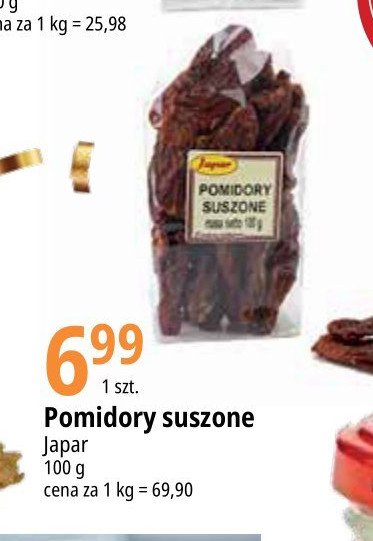 Pomidory suszone Japar promocja