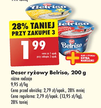 Ryż na mleku truskawka Zott belriso promocja