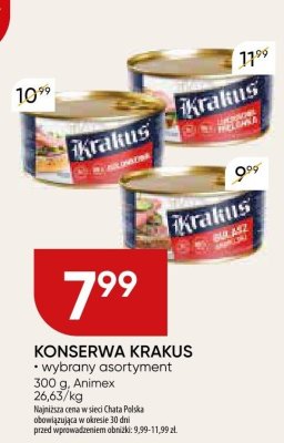 Konserwa Krakus wybrany asortyment 300 g promocja w Chata Polska