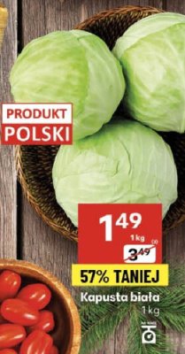 Kapusta biała promocja w Delikatesy Centrum