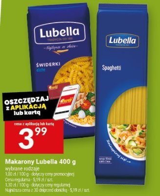 Makarony Lubella, 400 g promocja w Twój Market