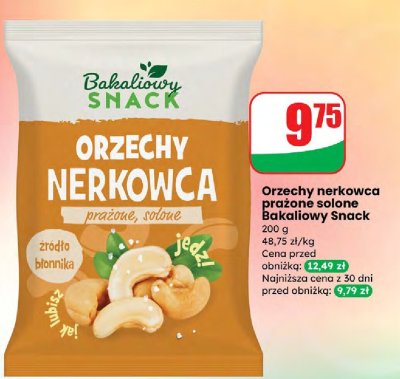 Orzechy nerkowca prażone solone  promocja w Dino