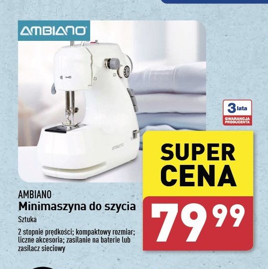 Minimaszyna do szycia AMBIANO promocja