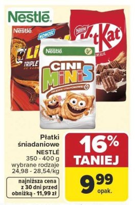 Płatki śniadaniowe Nestle Lion 350-400g promocja w Carrefour Market