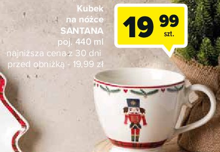 Kubek na n贸偶ce santana 440 ml promocja