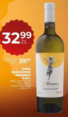 Wino Sangiovese Inbianco 0,75L promocja w Duży Ben