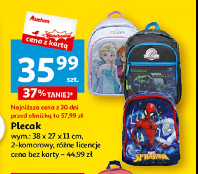 Plecak dwukomorowy frozen promocja
