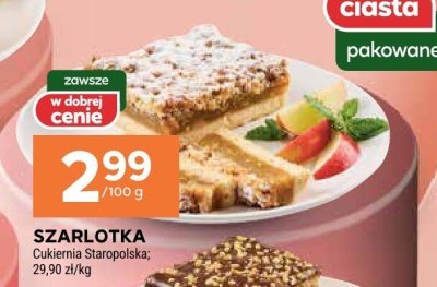 Szarlotka Cukiernia Staropolska promocja w Stokrotka
