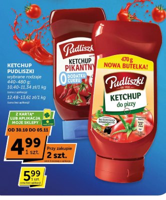 Ketchup Pudliszki pikantny promocja w Groszek