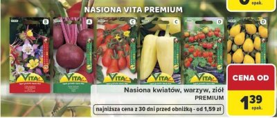 Nasiona kwiatów, warzyw, ziół PREMIUM promocja w Carrefour