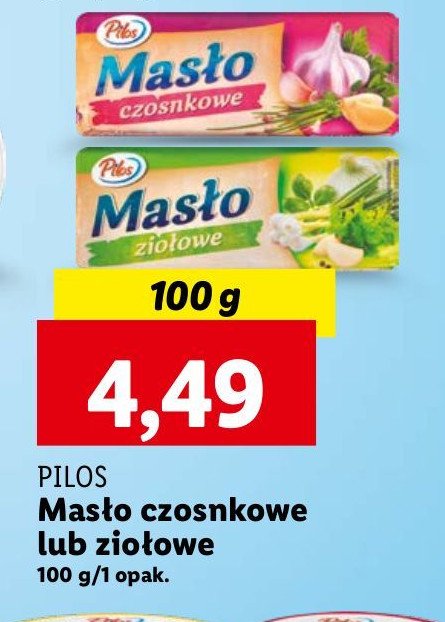 Masło czosnkowe Pilos promocja