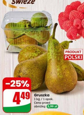Gruszka 1 kg promocja w Dino