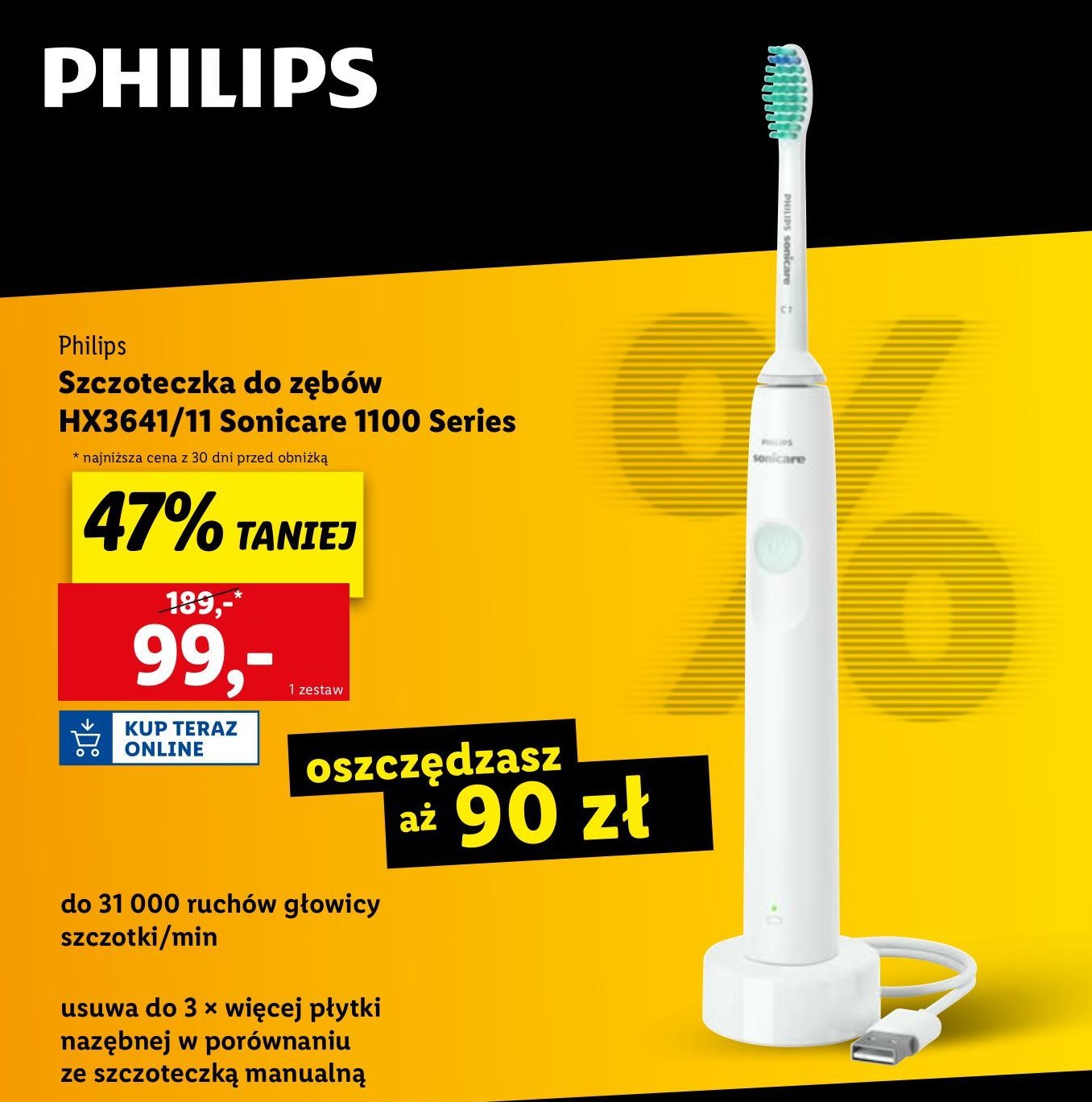 Szczoteczka soniczna hx3641/11 Philips sonicare promocja