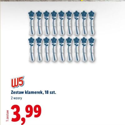 Zestaw klamerek W5 promocja w Lidl