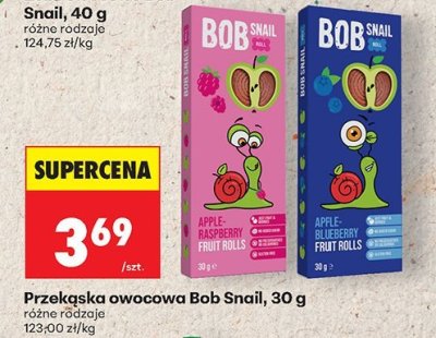 Przekąska owocowa Bob Snail, 30 g promocja w Biedronka