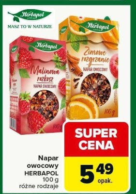 Napar owocowy HERBAPOL różne rodzaje promocja w Carrefour Market
