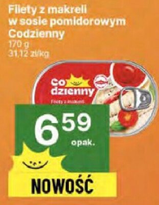 Filety z makreli w sosie pomidorowym Codzienny promocja w Delikatesy Centrum