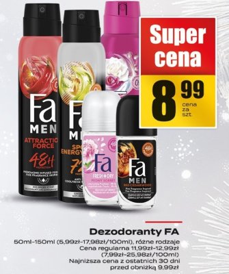 Dezodoranty FA promocja w Supeco