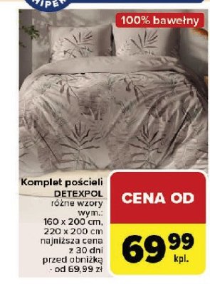 Komplet po艣cieli bawe艂nianej wym. 160 x 200 cm + 2 x 70 x 80 cm Detexpol promocja