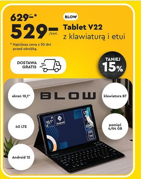 Tablet v22 Blow promocja