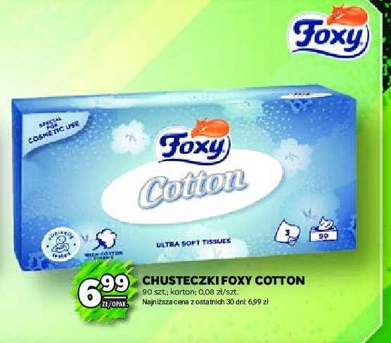 Chusteczki higieniczne Foxy cotton promocja