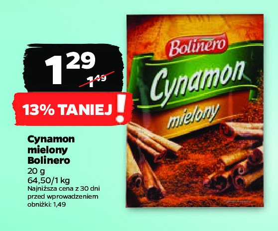 Cynamon mielony Bolinero promocja