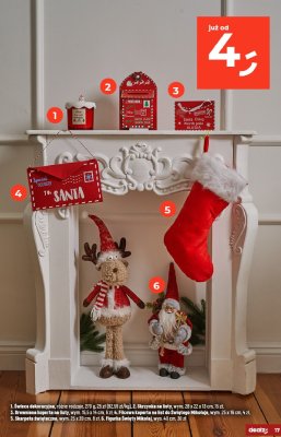 Figurka Święty Mikołaj, wys. 40 cm promocja w Dealz