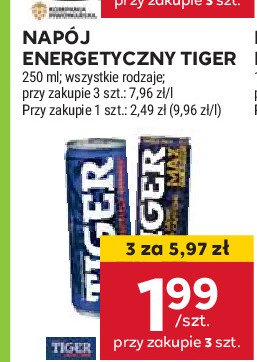 Napój max Tiger energy drink promocja