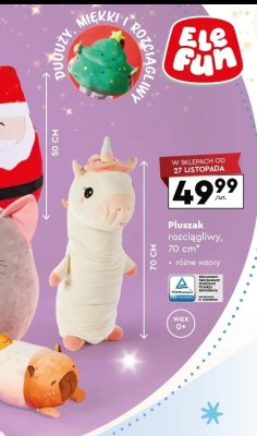 Pluszak rozciągliwy 70 cm różne wzory promocja w Biedronka