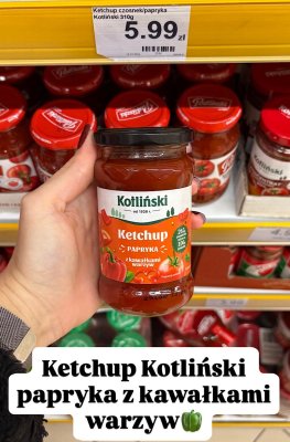 Ketchup papryka z kawałkami warzyw promocja w Dino
