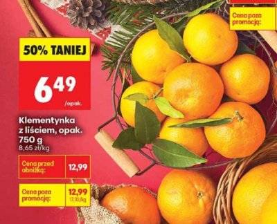 Klementynka z liściem opak. 750 g promocja w Biedronka