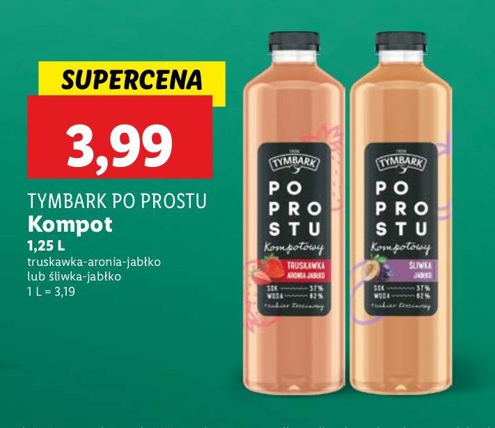 Nap贸j truskawka Tymbark po prostu promocja