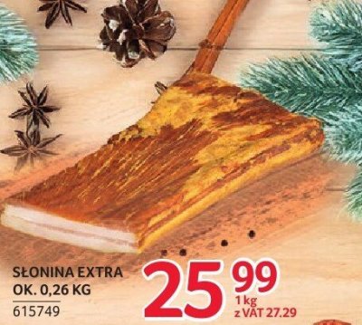 Słonina extra ŻMB Białystok ok. 0,26 kg promocja w Selgros