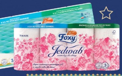 Papier toaletowy Foxy 3-warstwowy, 16 rolek, różne rodzaje promocja w SPAR