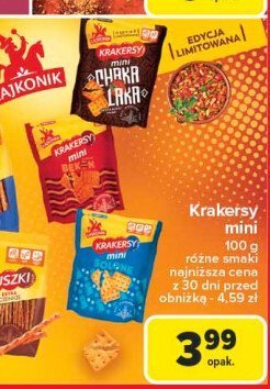 Krakersy solone Lajkonik mini krakersy promocja w Carrefour