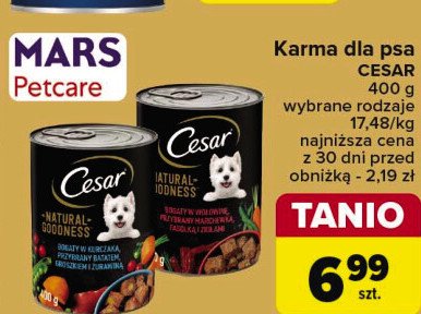 Karma dla psa z wołowina Cesar (karma) promocja