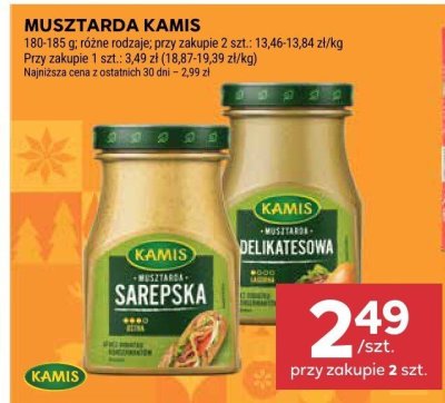 Musztarda Kamis Sarepska, Delikatesowa różne rodzaje promocja w Stokrotka