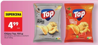 Chipsy Top, 150 g: pomidory z ziołami promocja w Biedronka