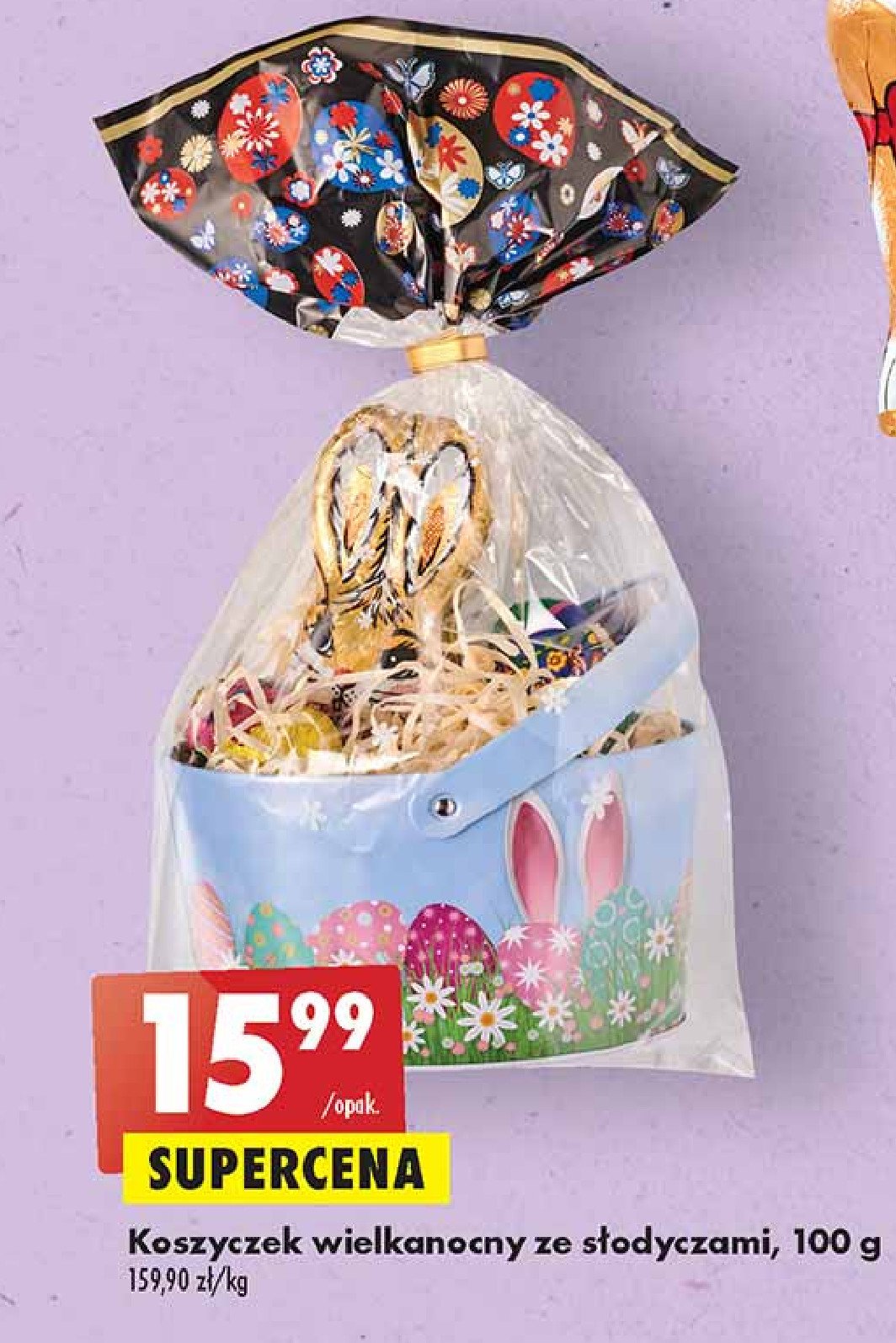 Koszyczek wielkanocny ze s艂odyczami promocja
