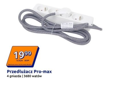 Przedłużacz 4 gnazda promocja w Action