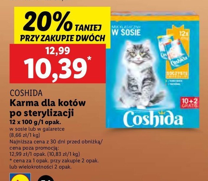 Karma dla kota wybór dań w sosie Coshida promocja