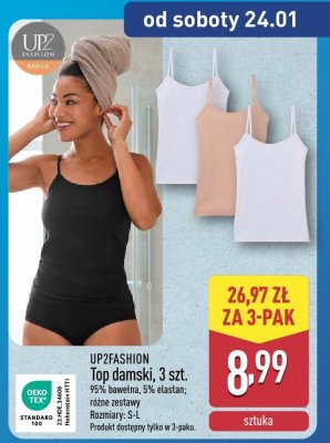 Top damski UP2FASHION 3 szt. promocja w Aldi