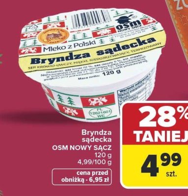 Bryndza sądecka OSM Nowy Sącz promocja w Carrefour