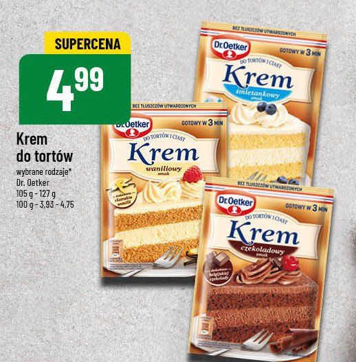 Krem do tortów waniliowy Dr. oetker promocja