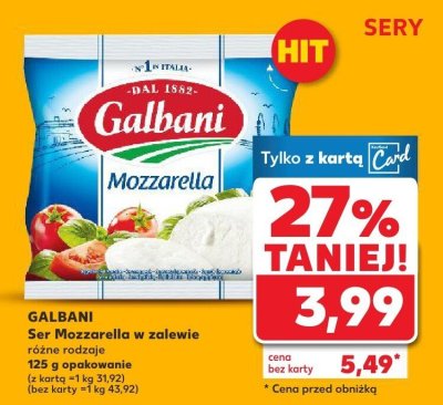 Ser mozzarella w zalewie różne rodzaje promocja w Kaufland